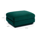 Perry Deep Green Modular Ottoman by TOV Furniture, view 6