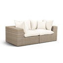 Cali 80" Performance Fabric & Wicker Outdoor Loveseat by TOV Furniture, view 3