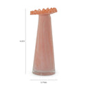Ruff Ruffled Ombre Pink Glass Vase by TOV Furniture, view 3