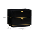 Julieta 28" 2-Drawer Nightstand by TOV Furniture, view 11
