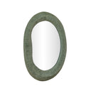 Orpheus 22"X28" Ribbed Forest Green Fiberglass Thick Wall Mirror