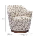 Skyla Swivel Accent Chair by TOV Furniture, view 6