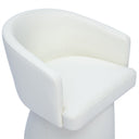 Kristen Off-White Rolling Desk Chair by TOV Furniture, view 5