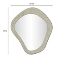 Orpheus 35"X31" Ribbed Faux Stone Wall Mirror