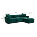 Perry 4-Piece Deep Green Modular Sectional by TOV Furniture, view 6