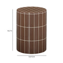 Tatiana Round Concrete Indoor/Outdoor Side Table by TOV Furniture, view 20