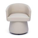 Kristen Beige Rolling Desk Chair by TOV Furniture, view 2