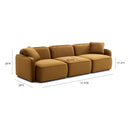 Travie 112" Honey Modular Sofa by TOV Furniture, view 5