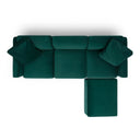 Perry 4-Piece Deep Green Modular Sectional by TOV Furniture, view 5