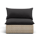 Cali Performance Fabric & Wicker Outdoor Armless Chair by TOV Furniture, view 7