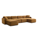 Travie 6-Piece Honey Modular U-Sectional by TOV Furniture, view 2