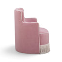 Passe Tasseled Velvet Swivel Accent Chair by TOV Furniture, view 3