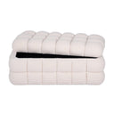 Anita 39" Faux Shearling Storage Bench With Reversible Tray Top by TOV Furniture, view 3