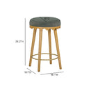 Oodle Green Performance Vegan Mohair Natural Counter Stool