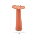 Ruff Ruffled Salmon Glass Vase by TOV Furniture, view 3