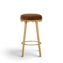Oodle Bronze Performance Vegan Mohair Natural Bar Stool