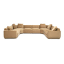 Perry 8-Piece Tan Modular Large U-Sectional by TOV Furniture