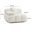 Calliope Performance Vegan Shearling Modular Corner Chair