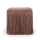 Daphne Square Suede Fringe Ottoman by TOV Furniture