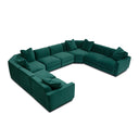 Perry 8-Piece Deep Green Modular Large U-Sectional by TOV Furniture, view 2