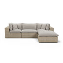 Cali 4-Piece Grey Performance Fabric & Wicker Outdoor Sectional by TOV Furniture
