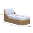 Axel Blue Boucle Outdoor Lounge Chair