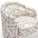 Pamela Natural Floral Print Tasseled Lounge Accent Chair by TOV Furniture, view 3
