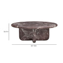 Juju Red Levanto Faux Marble Indoor/Outdoor Round Coffee Table (24"-32") by TOV Furniture, view 12
