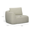 Noor XL 47" Modular Corner Chair by TOV Furniture, view 13