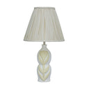 Edith Curved Papier Mache Flower Pleated Table Lamp
