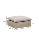 Cali Performance Fabric & Wicker Outdoor Ottoman by TOV Furniture, view 5