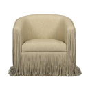 Shag Me Performance Vegan Leather Swivel Accent Chair