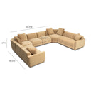 Perry 8-Piece Tan Modular Large U-Sectional by TOV Furniture, view 6