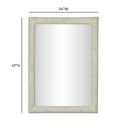 Orpheus 34"X47" Ribbed Faux Stone Rectangular Wall Mirror