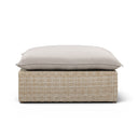 Cali Performance Fabric & Wicker Outdoor Ottoman by TOV Furniture, view 2
