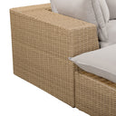 Cali 4-Piece Grey Performance Fabric & Wicker Outdoor Sectional by TOV Furniture, view 10