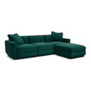 Perry 4-Piece Deep Green Modular Sectional by TOV Furniture, view 2