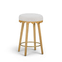 Oodle Cream Performance Vegan Mohair Natural Counter Stool