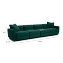 Perry Deep Green Modular Sofa (96"-124") by TOV Furniture, view 11
