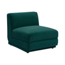 Perry Deep Green Modular Armless Chair by TOV Furniture