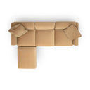 Perry 4-Piece Tan Modular Sectional by TOV Furniture, view 5