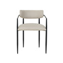 Forte Cream Linen Forged Iron Dining Chair