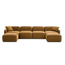 Travie 6-Piece Honey Modular U-Sectional by TOV Furniture