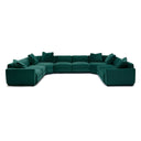Perry 8-Piece Deep Green Modular Large U-Sectional by TOV Furniture