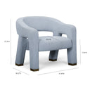 Florence Linen Accent Chair by TOV Furniture, view 7