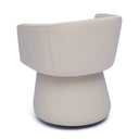 Kristen Beige Rolling Desk Chair by TOV Furniture, view 3