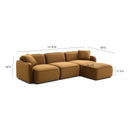 Travie 4-Piece Honey Modular Sectional by TOV Furniture, view 5