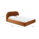 Bara Honey Performance Velvet Bed by TOV Furniture, view 10