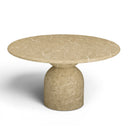 Cynthia 54" Light Emperador Faux Marble Indoor/Outdoor Dining Table