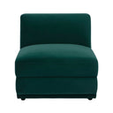 Perry Deep Green Modular Armless Chair by TOV Furniture, view 2
